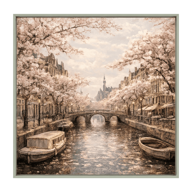 Cherry Blossoms Along the Canal