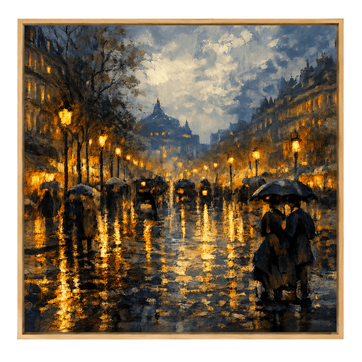 Rainy Paris Boulevard