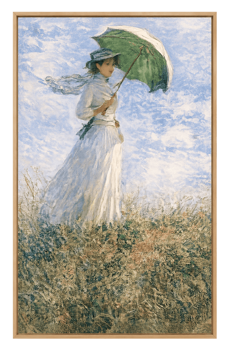 Woman with a Parasol in the Meadow