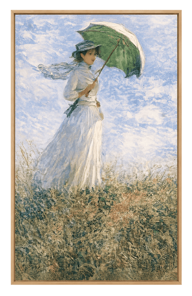 Woman with a Parasol in the Meadow