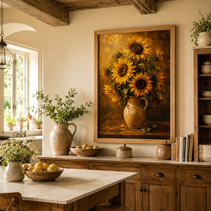 Sunflowers in a Pitcher