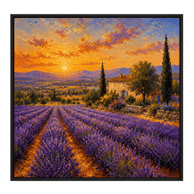 Lavender Fields at Dusk