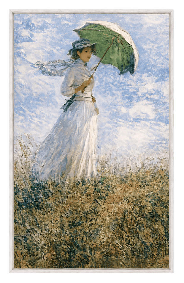 Woman with a Parasol in the Meadow