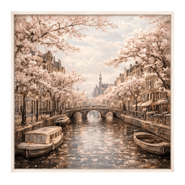 Cherry Blossoms Along the Canal