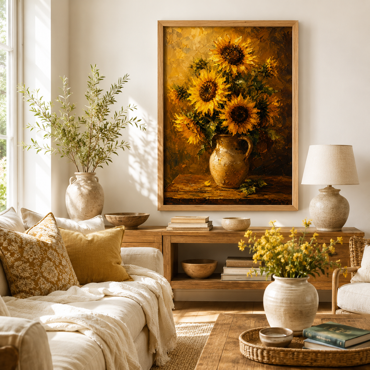 Sunflowers in a Pitcher