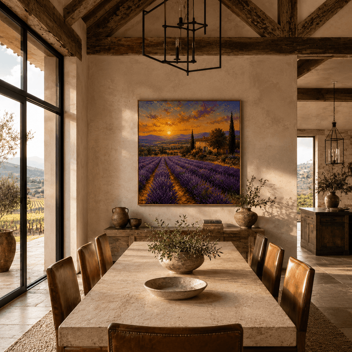 Lavender Fields at Dusk