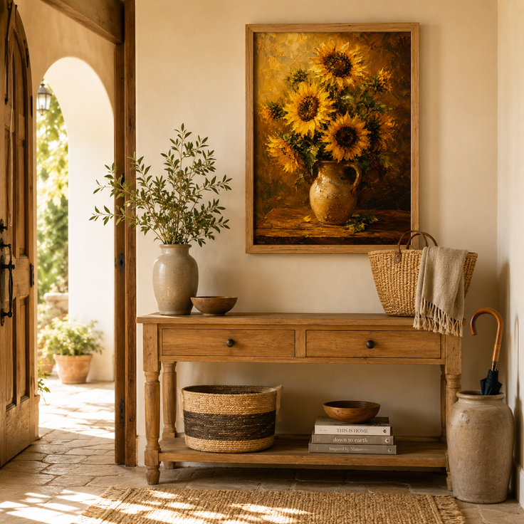 Sunflowers in a Pitcher