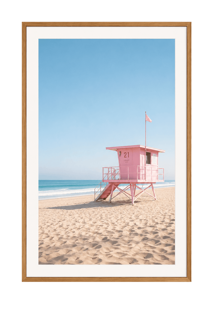 The Pink Lifeguard Tower