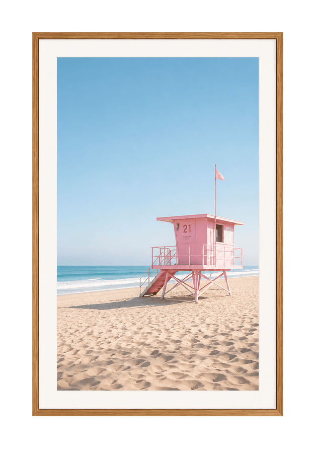 The Pink Lifeguard Tower