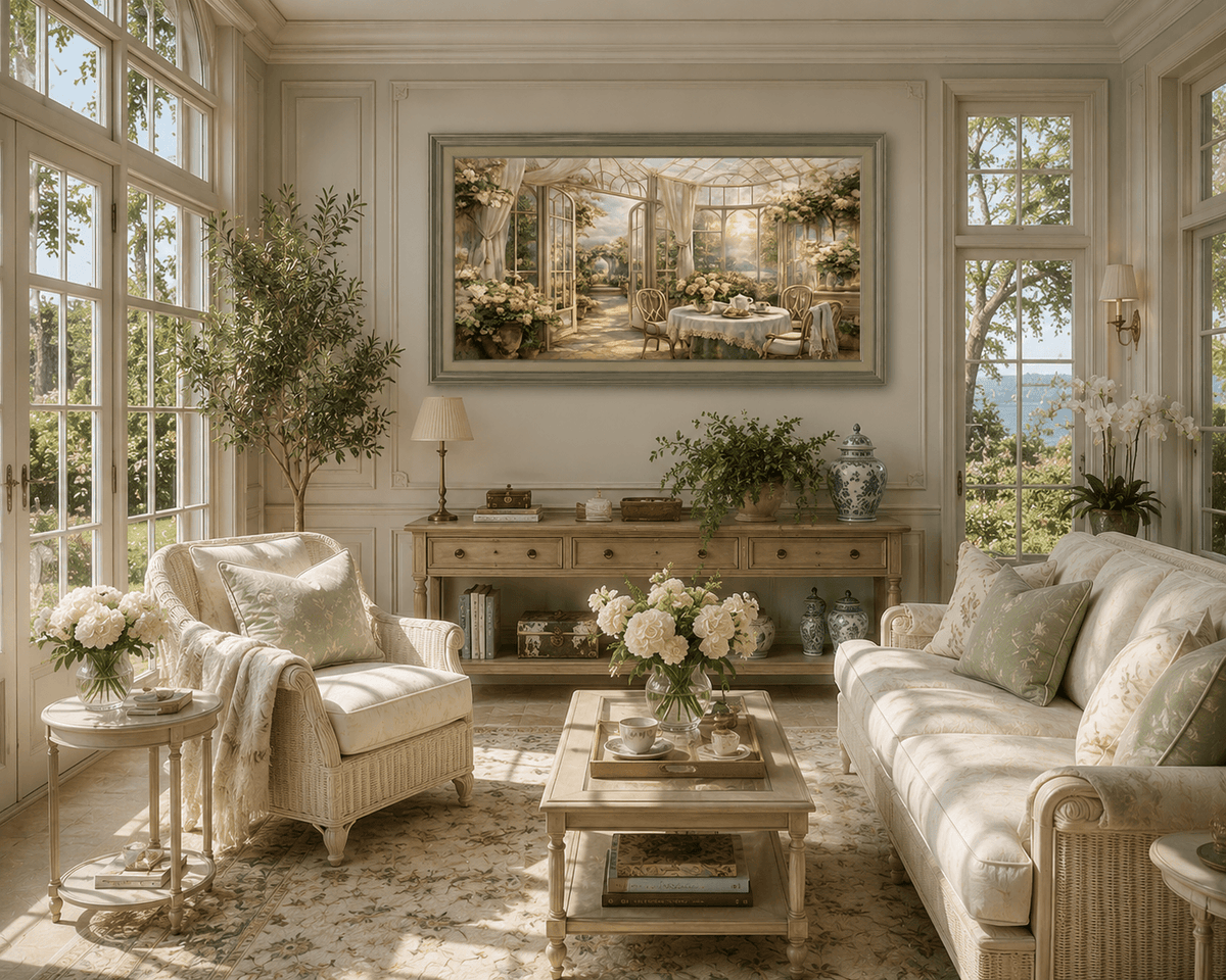 Morning Tea in the Conservatory