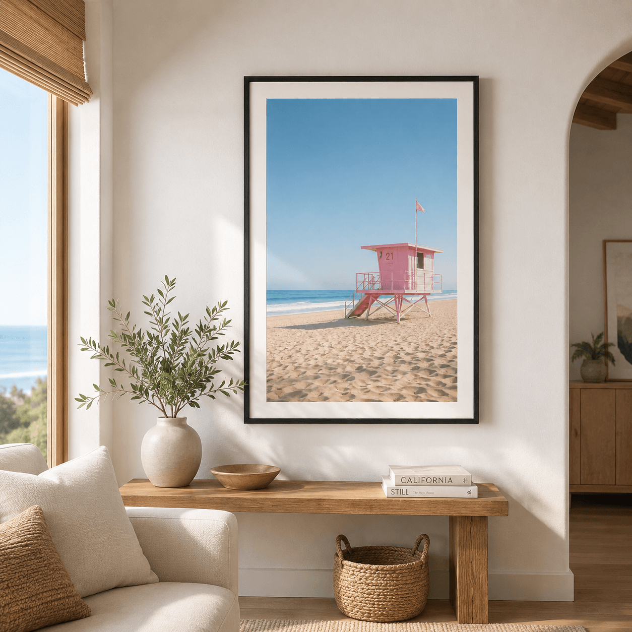 The Pink Lifeguard Tower