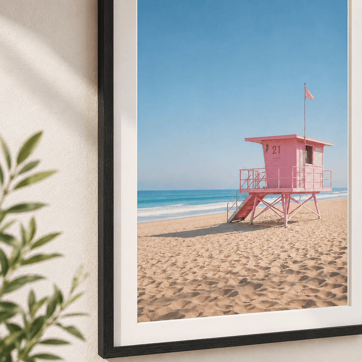 The Pink Lifeguard Tower