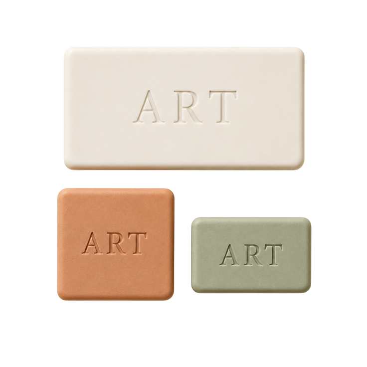 "ART" Shaped Eraser Set