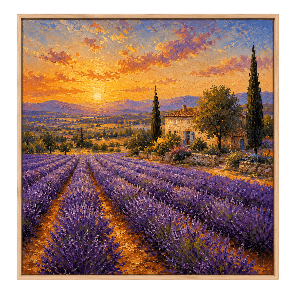 Lavender Fields at Dusk