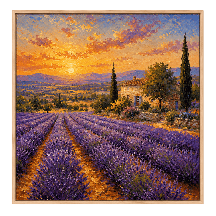 Lavender Fields at Dusk