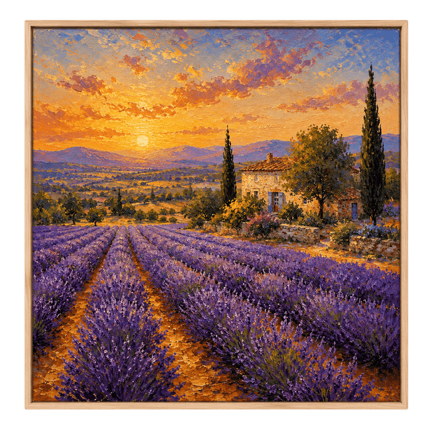 Lavender Fields at Dusk