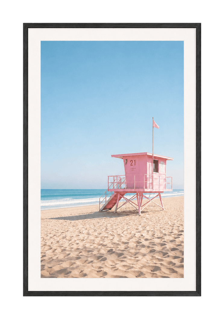 The Pink Lifeguard Tower
