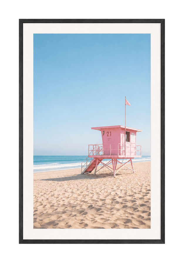 The Pink Lifeguard Tower